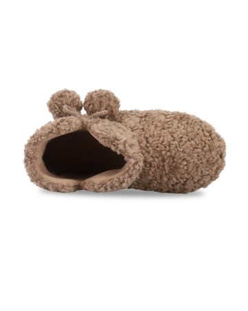 totes Womens Textured Faux Fur Boot Slippers