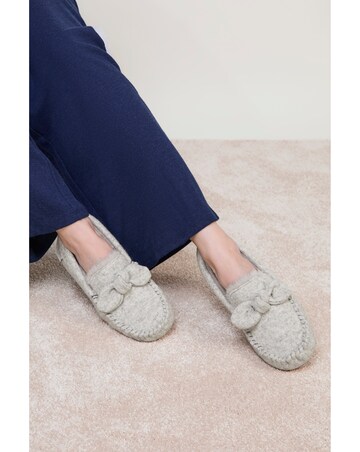totes Isotoner Womens Brushed Marl Moccasin Slippers