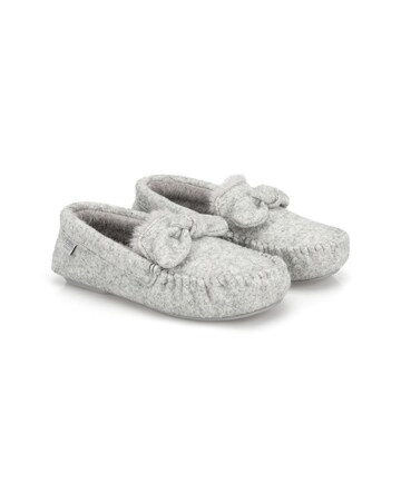 totes Isotoner Womens Brushed Marl Moccasin Slippers