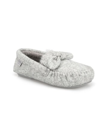totes Isotoner Womens Brushed Marl Moccasin Slippers
