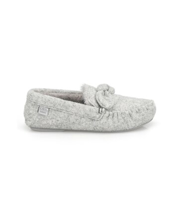 totes Isotoner Womens Brushed Marl Moccasin Slippers