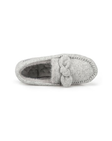 totes Isotoner Womens Brushed Marl Moccasin Slippers
