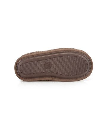 totes Isotoner Womens Borg Swept Back Mule Slippers