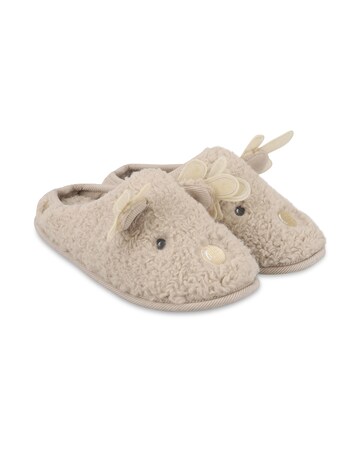 totes Womens Novelty Reindeer Mule Slippers