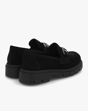 Daniel Laffle Black Suede Chunky Loafers Standard Fit