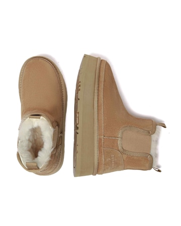 EVERAU Shoveler Platform Boots in Chestnut