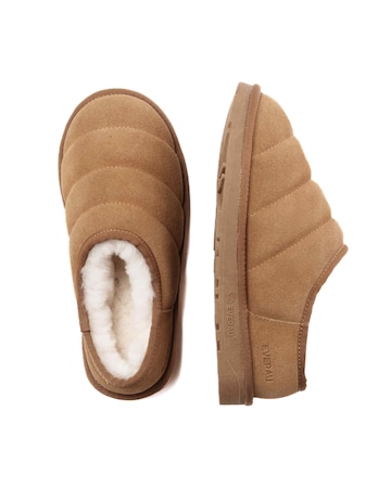 EVERAU Jaeger Low Ankle Slippers in Chestnut