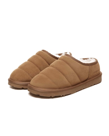 EVERAU Jaeger Low Ankle Slippers in Chestnut