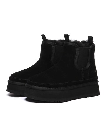 EVERAU Shoveler Platform Boots in Black