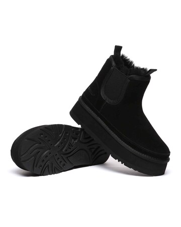 EVERAU Shoveler Platform Boots in Black