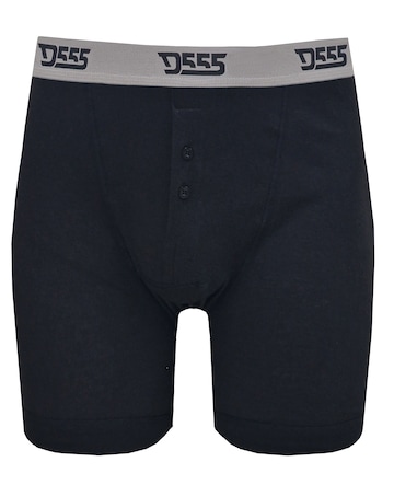 D555 Big & Tall Driver-1 Pack of 3 Cotton Boxer Short - (Black/Grey/Navy)