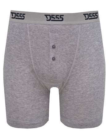 D555 Big & Tall Driver-1 Pack of 3 Cotton Boxer Short - (Black/Grey/Navy)