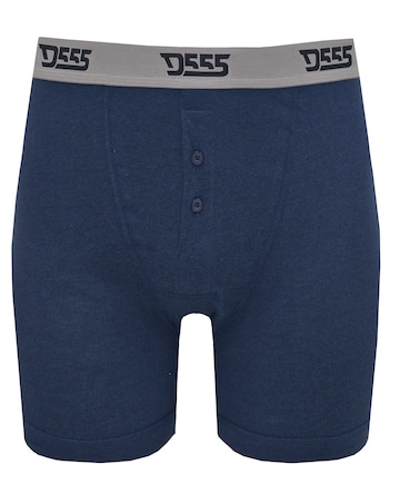 D555 Big & Tall Driver-1 Pack of 3 Cotton Boxer Short - (Black/Grey/Navy)