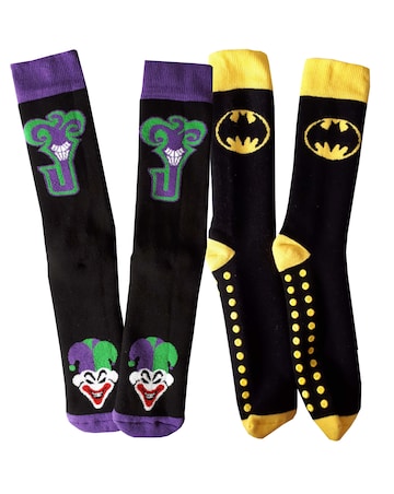 Batman Joker 2pk Slipper Socks