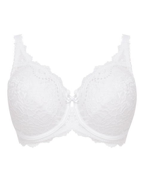 Playtex Flower Lace Full Cup Bra White