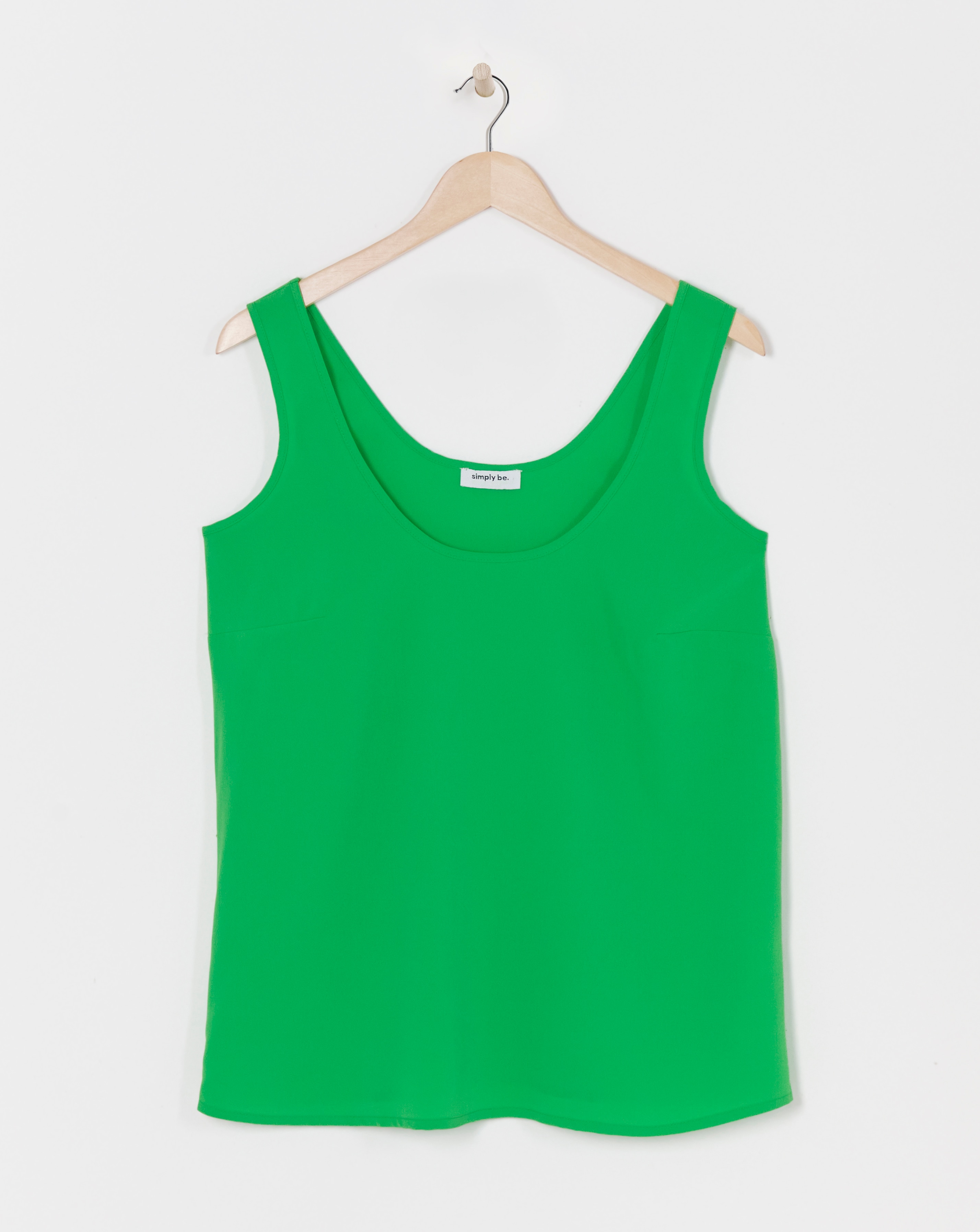 Green Lightweight Scoop Neck Vest Top
