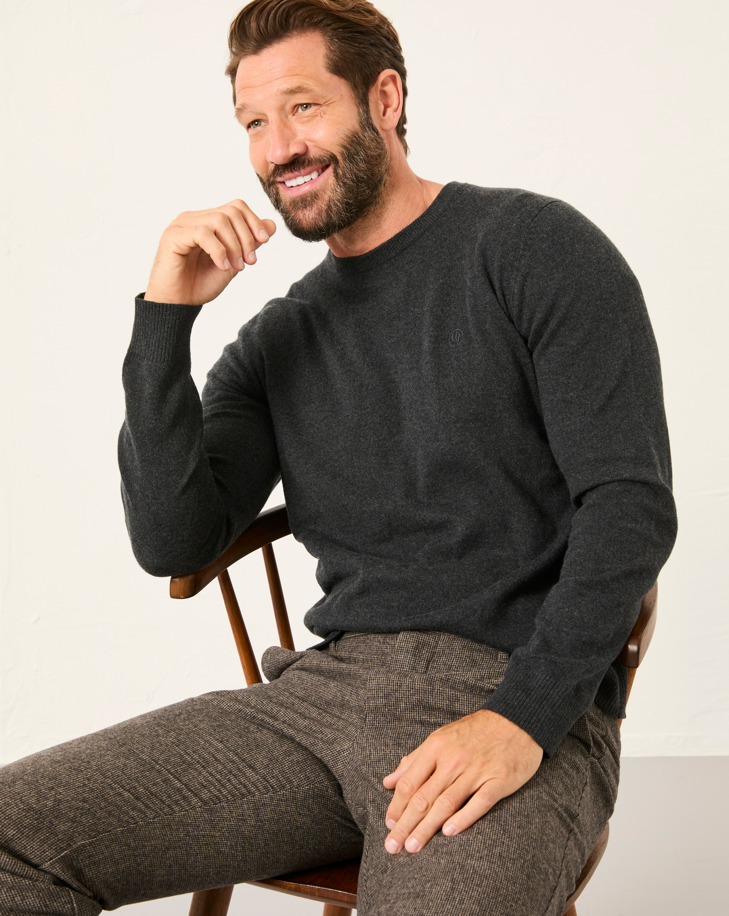 FatFace Rye Crew Neck Jumper - Grey