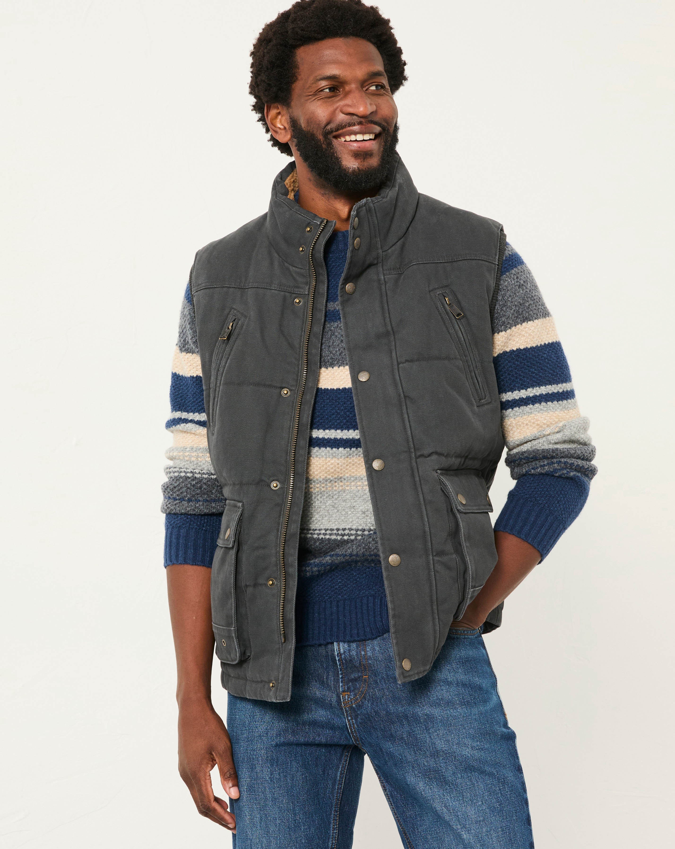 FatFace Warton Gilet - Charcoal Grey