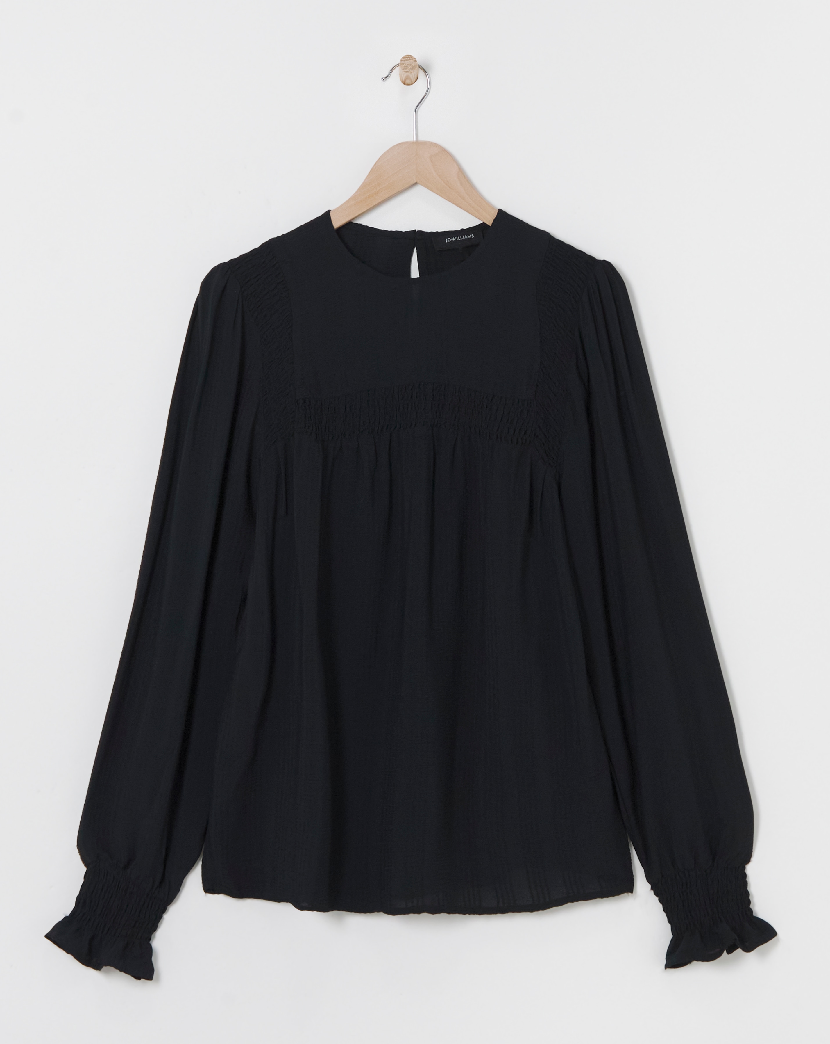 Volume Sleeve Textured Top