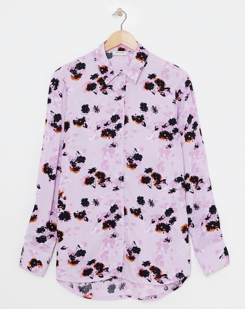 Dipped Back Viscose Shirt