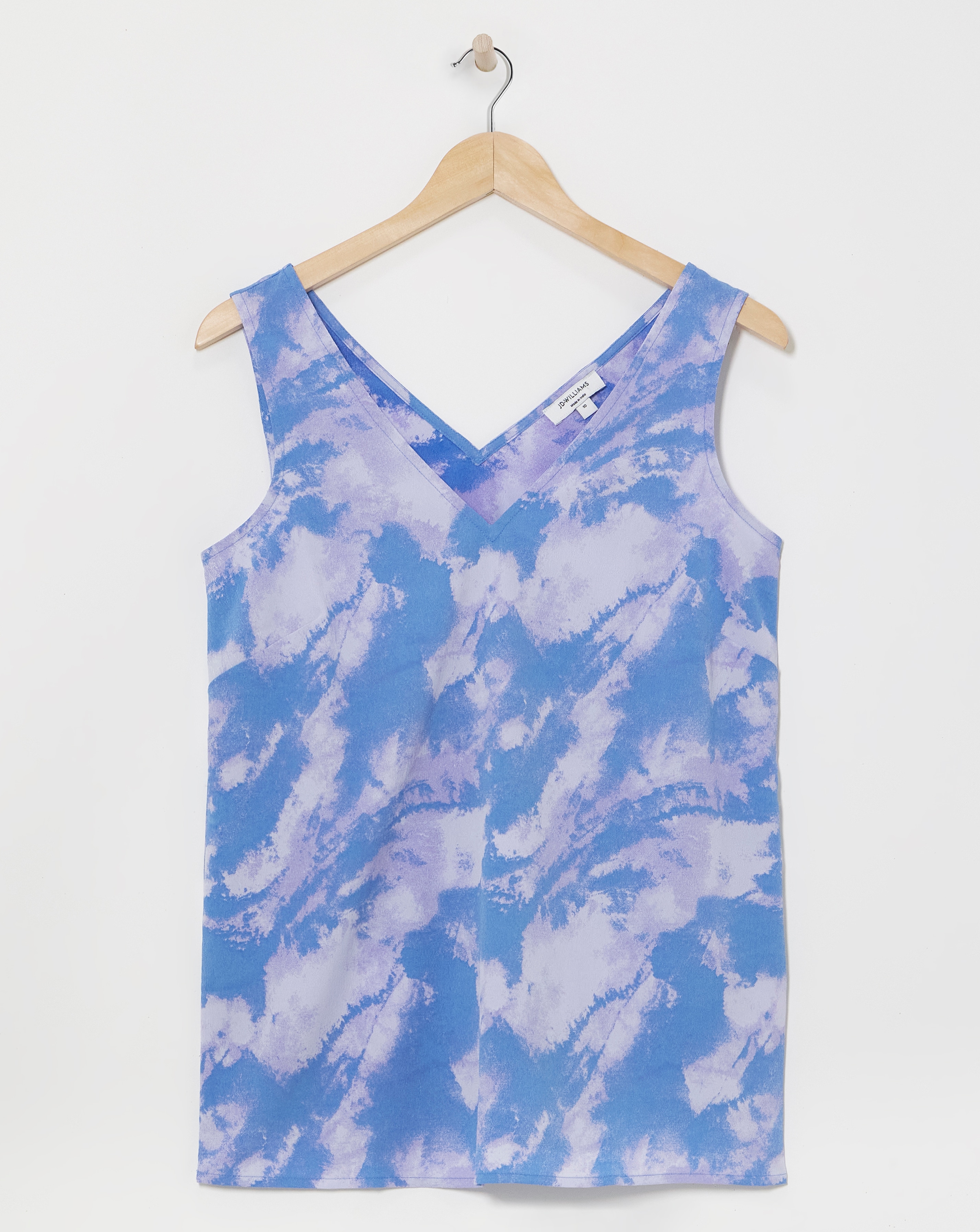 Printed V Neck Woven Vest