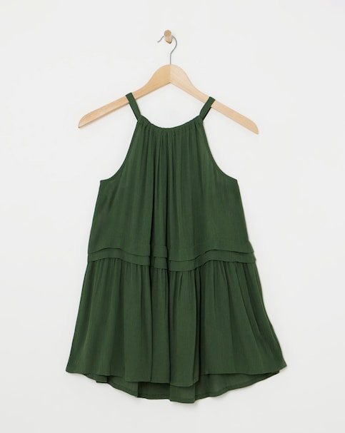 Crinkle Halter Top