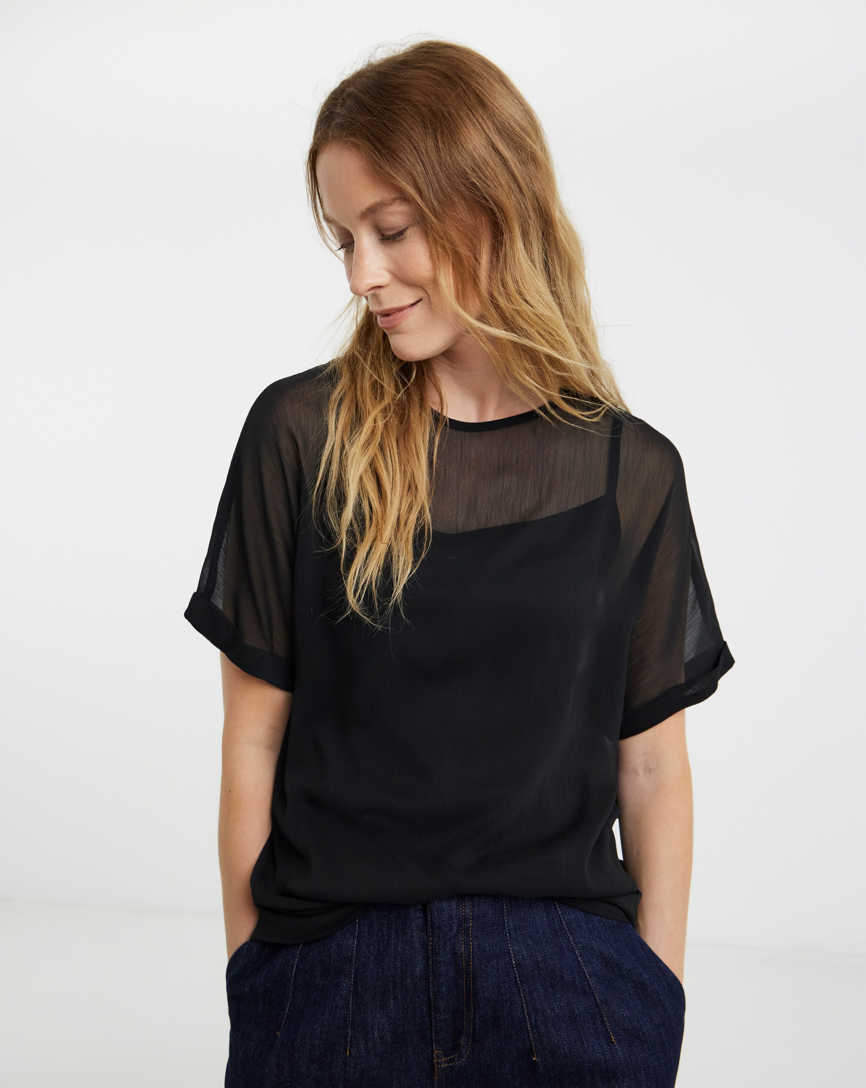 Boxy Chiffon Top