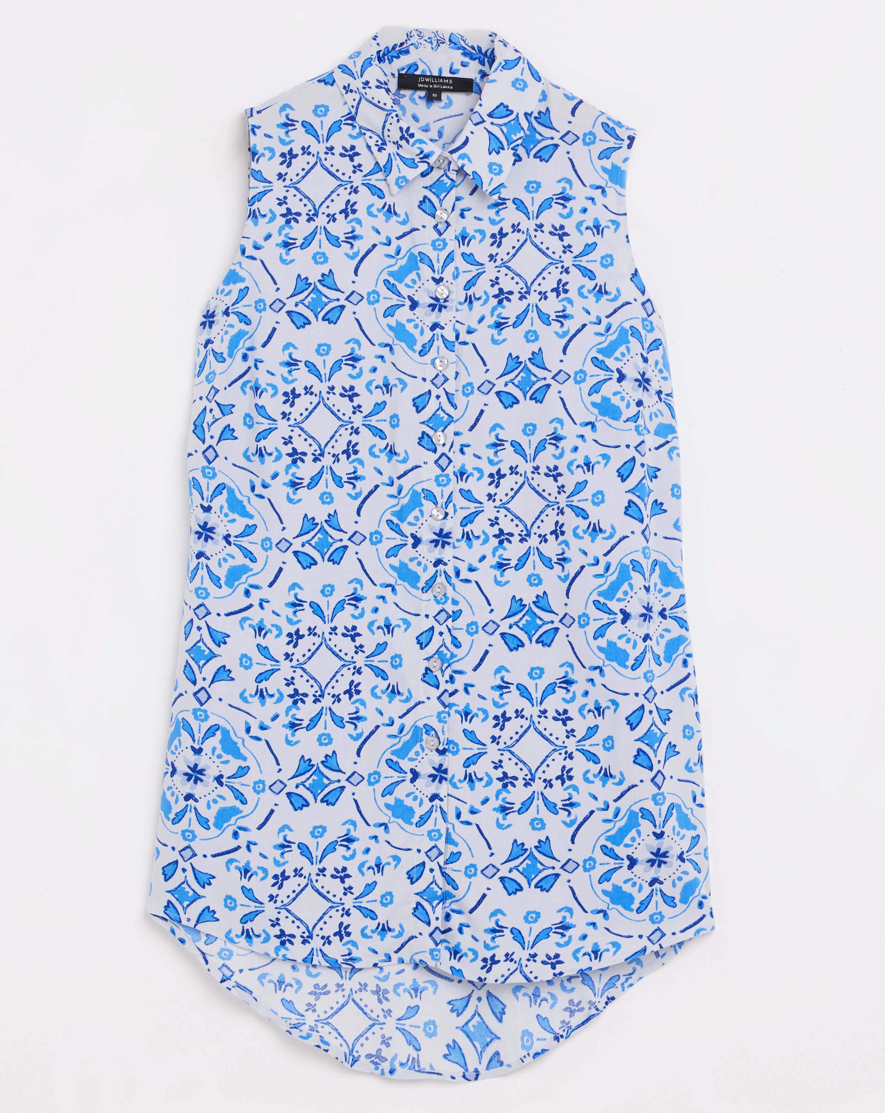 Dipped Back Sleeveless Shirt