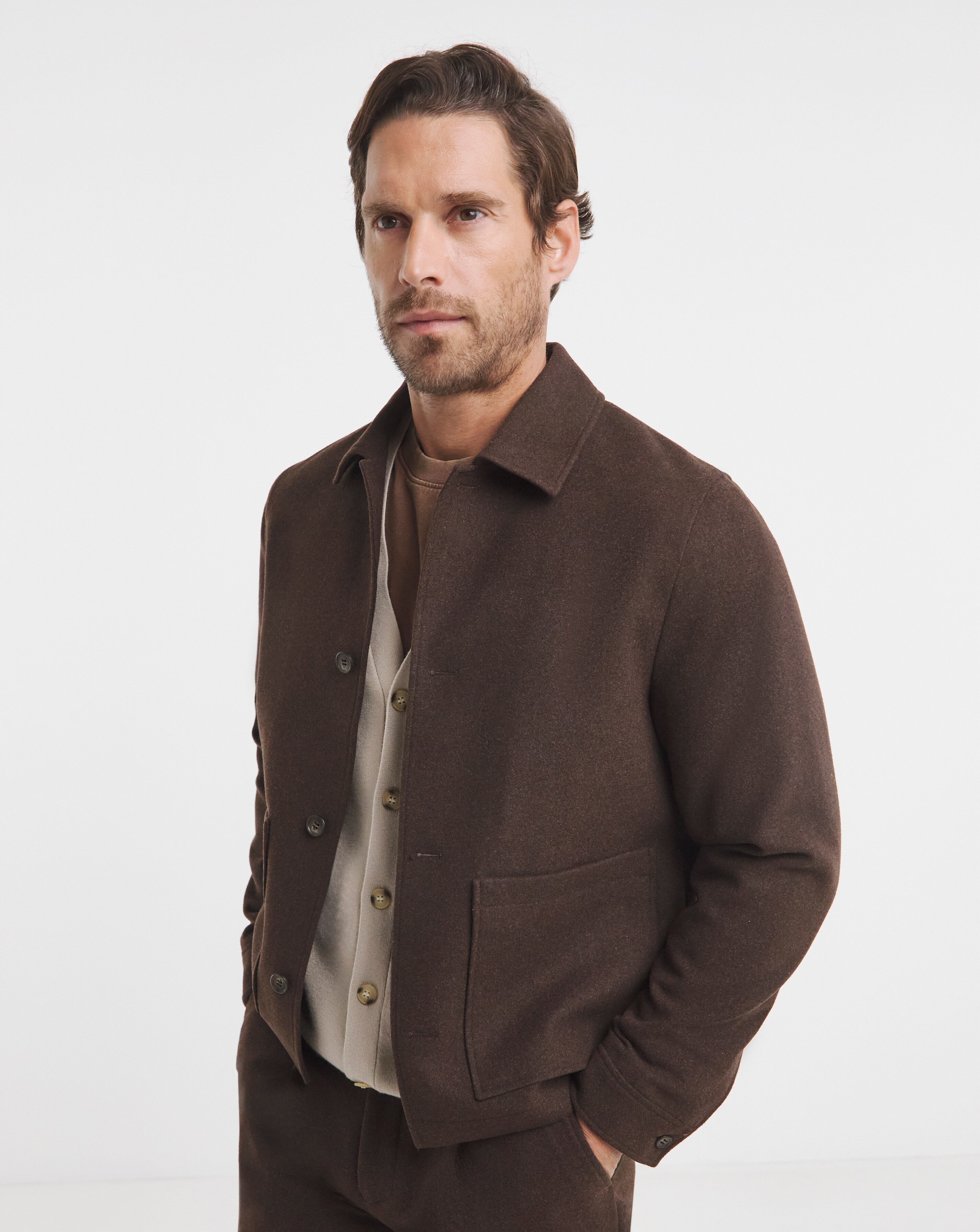 Tweed Button Through Jacket