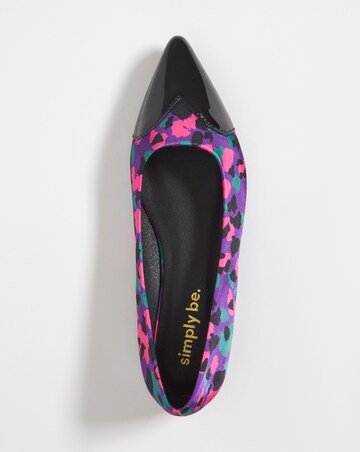 Maya Heart Toe Cap Ballerina Shoes Ex Wide Fit