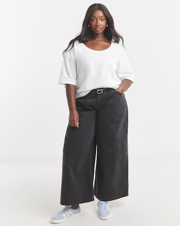 Simply Be White Scoop Neck Pure Cotton T-Shirt