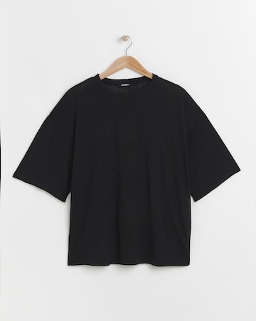 Simply Be Black Pure Cotton Slouchy T-Shirt