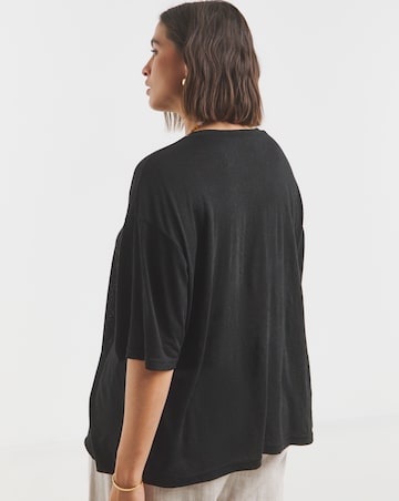 Simply Be Black Pure Cotton Slouchy T-Shirt