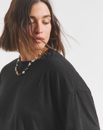 Simply Be Black Pure Cotton Slouchy T-Shirt