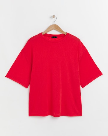 Simply Be Red Pure Cotton Slouchy T-Shirt