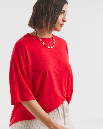 Simply Be Red Pure Cotton Slouchy T-Shirt