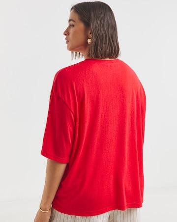 Simply Be Red Pure Cotton Slouchy T-Shirt
