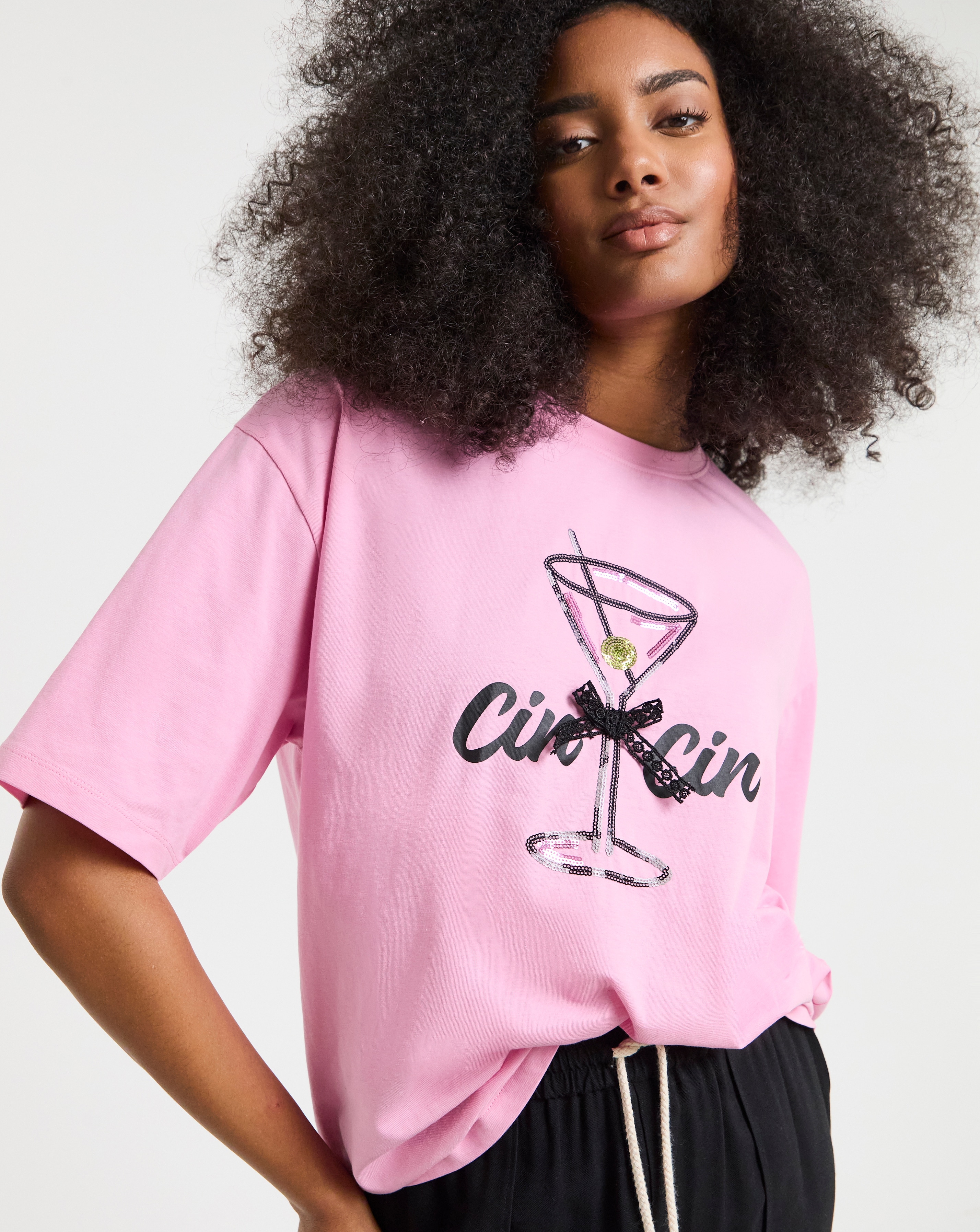 Simply Be Dirty Martini Graphic T-Shirt