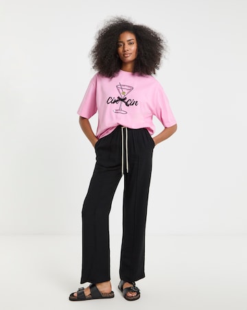 Simply Be Pink Dirty Martini Graphic T-Shirt