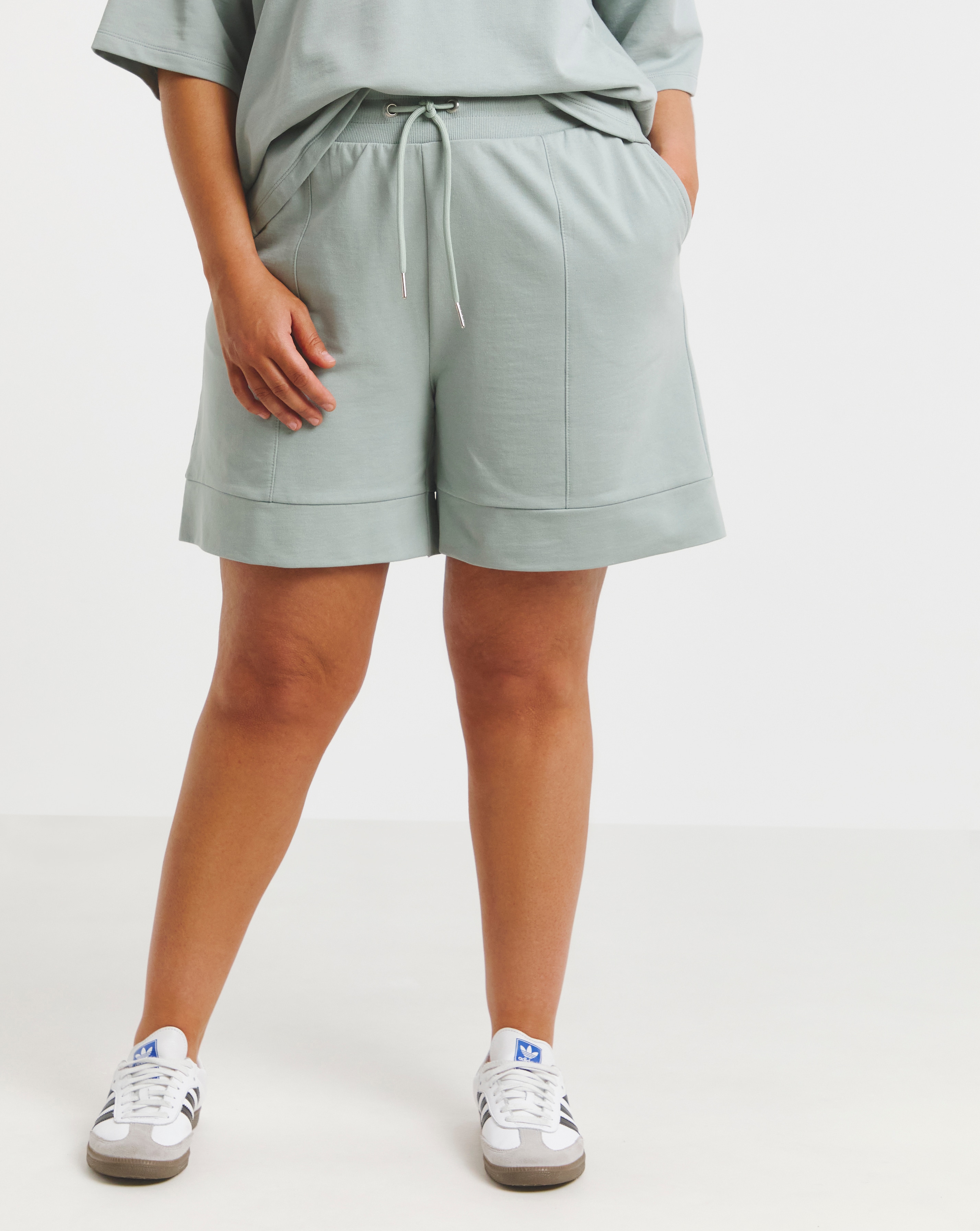 Simply Be Jogger Shorts with Rib Detail