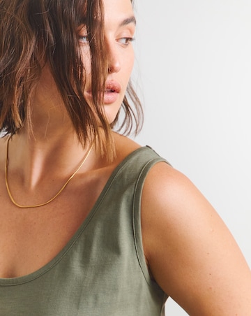 Khaki & Pink 2 Pack of Slouchy Vests