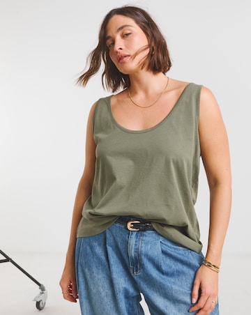 Khaki & Pink 2 Pack of Slouchy Vests