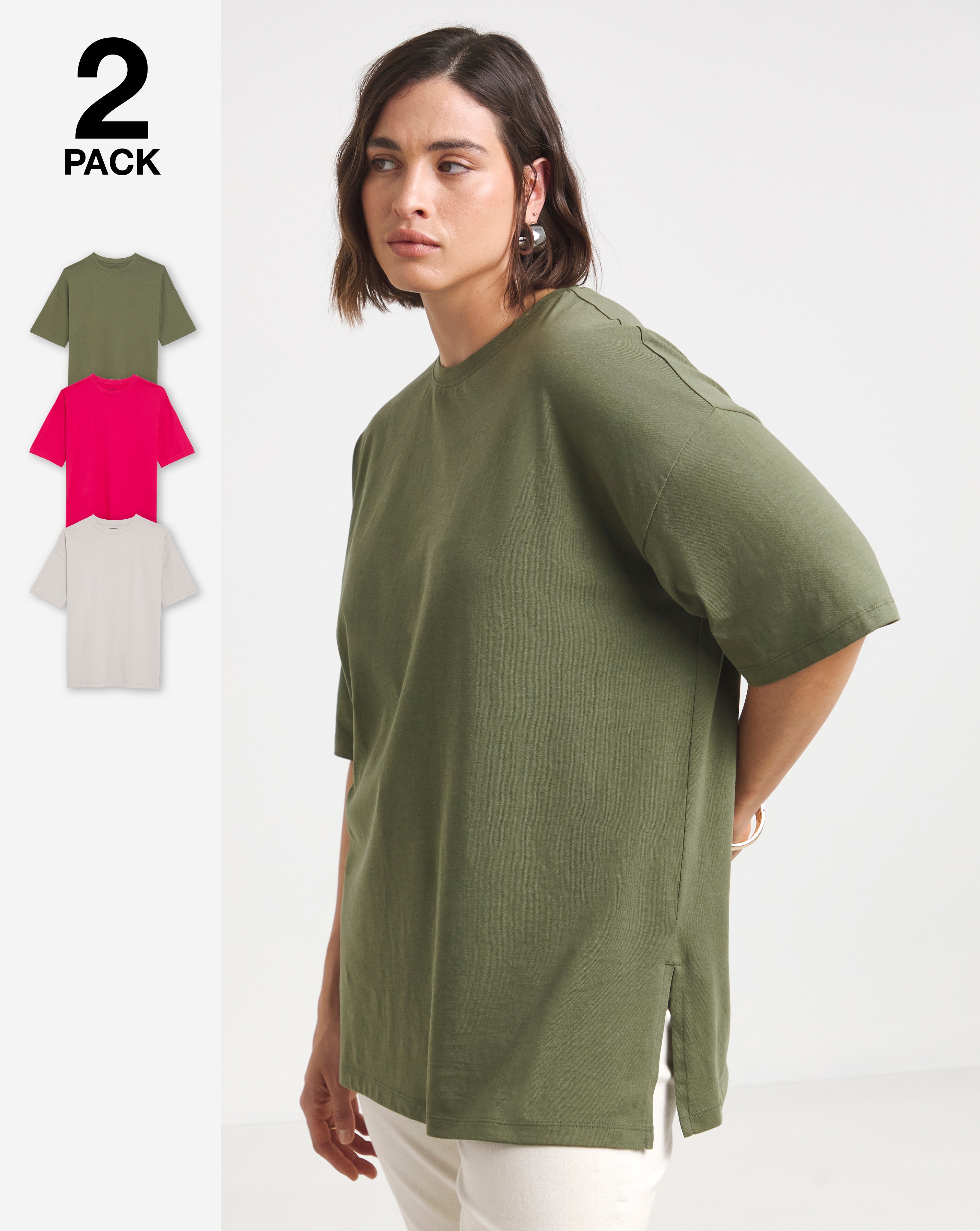 Simply Be 3 Pack Boyfriend Tees