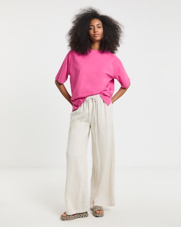 Simply Be Pink Raglan Sleeve Slouchy T-Shirt