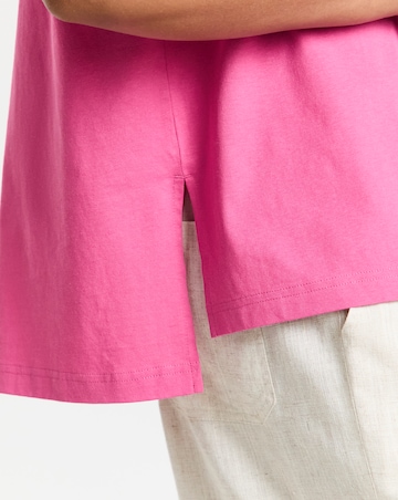 Simply Be Pink Raglan Sleeve Slouchy T-Shirt