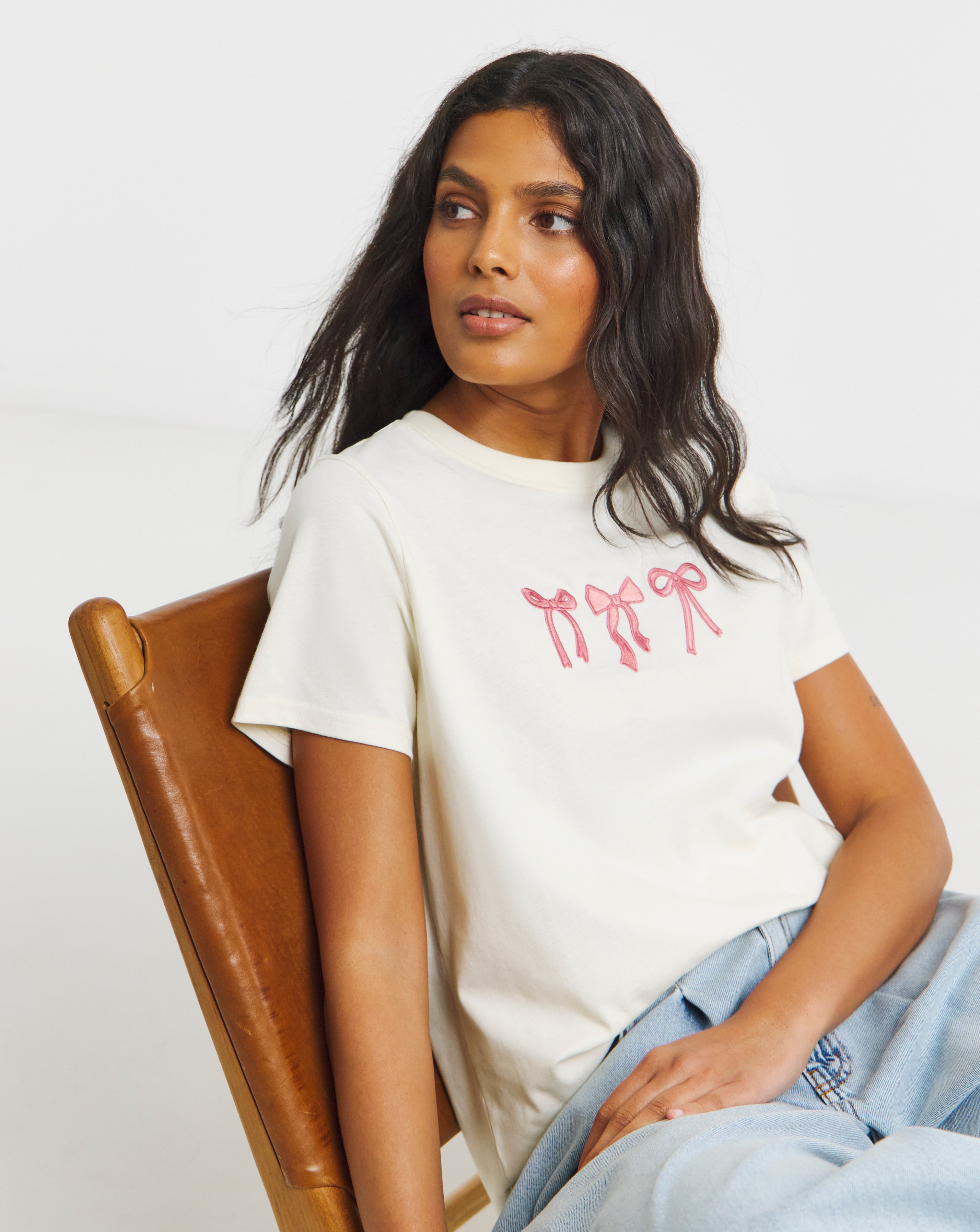 Embroidered Bow T-Shirt