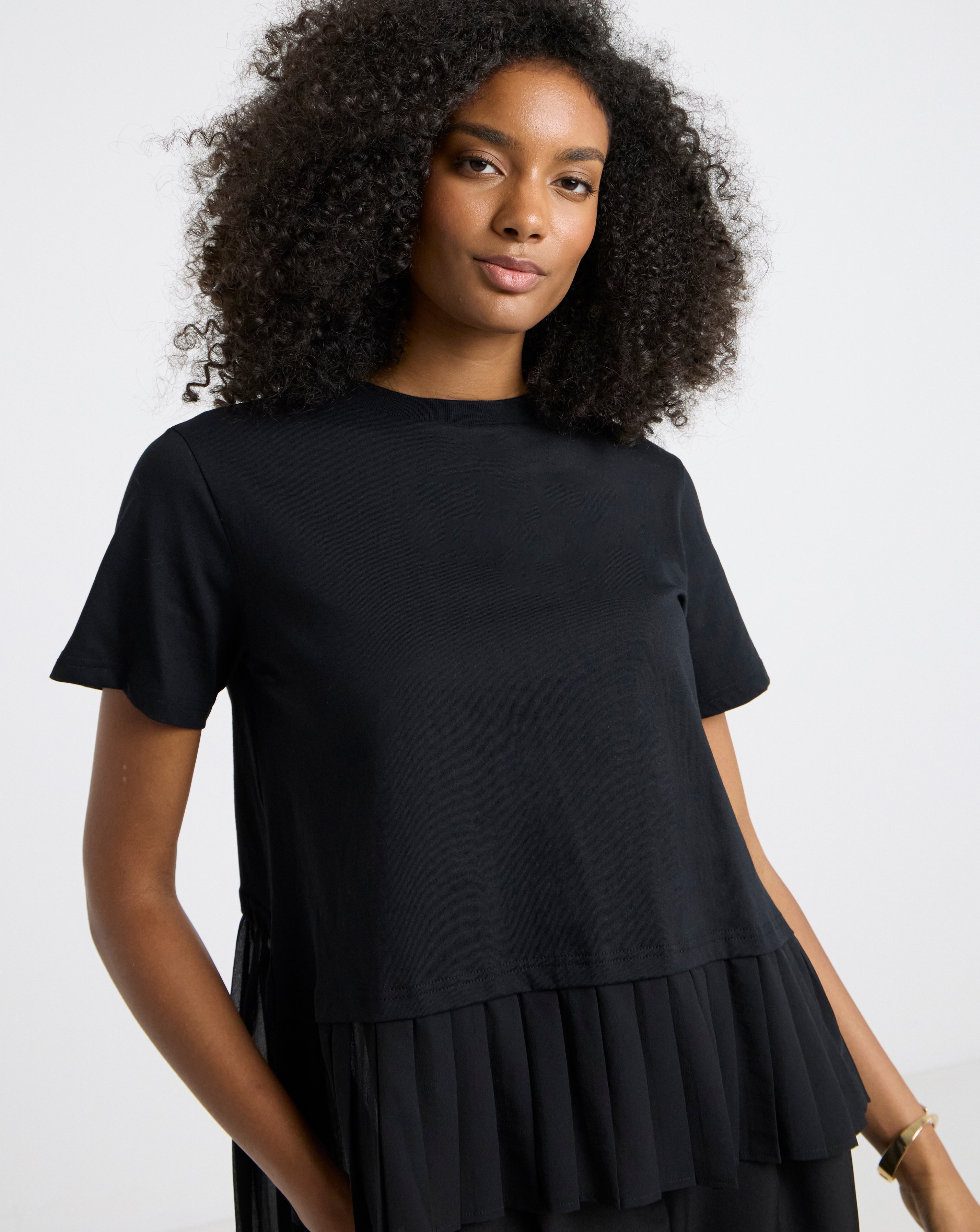 T-Shirt with Pleated Back