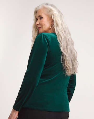 Joe Browns Green Ava Velour Wrap Tops