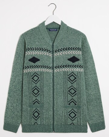 Premier Man Jacquard Zipper Cardigan Regular