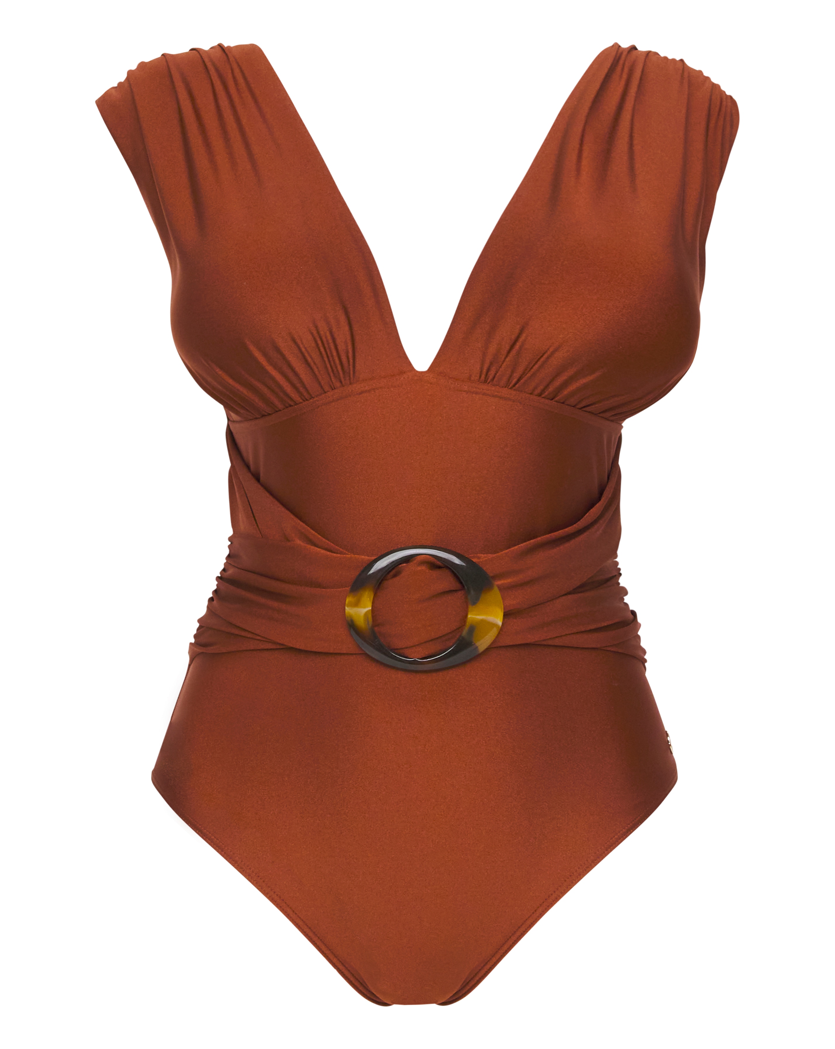 Joanna Hope Ruche Plunge Swimsuit